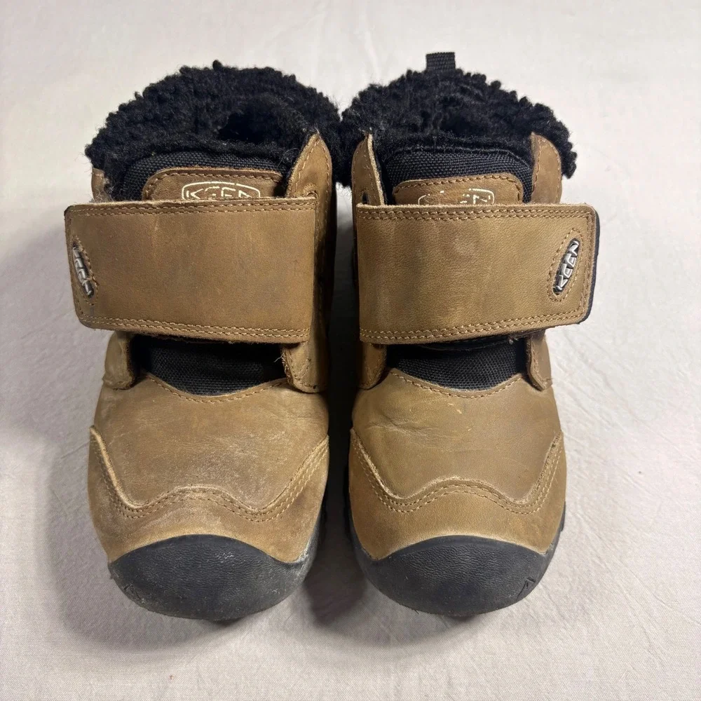 Keen Kids Hoodoo Waterproof Insulated Winter Boots Brown Leather Size 8 1026750